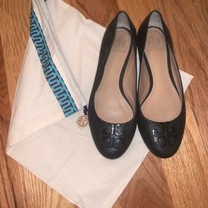 Tory Burch Black Flats